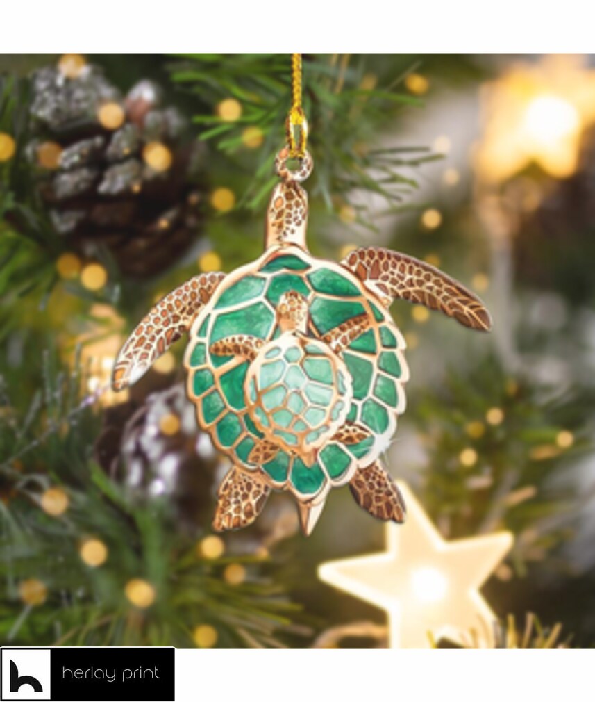Mama Turtle Shape Ornament