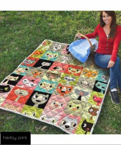 Meow Quilt Blanket
