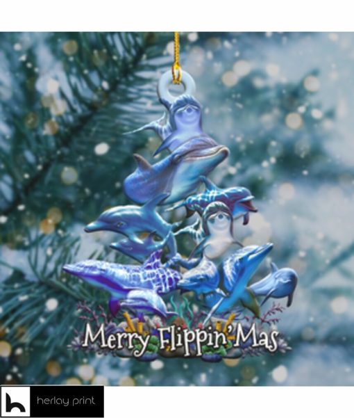 Merry Flippin Mas Shape Ornament