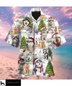 Merry Husky Christmas Hawaiian Shirt