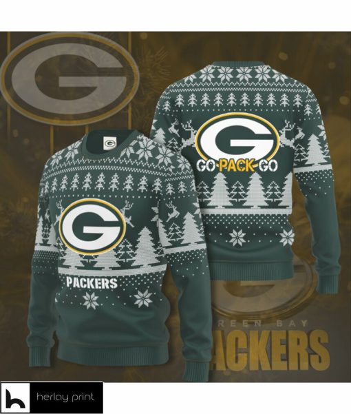 NFL Green Bay Packers Go Pack Go 3D Ugly Sweater