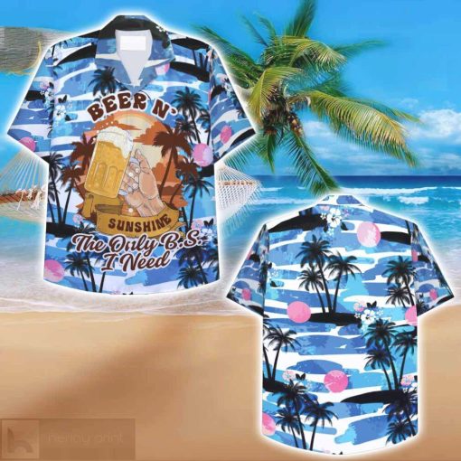 Need Is Beer n’ Sunshine Retro Beach Hawaiian Shirt