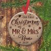 Our First Christmas Ornament Married Personalized Christmas Ornaments