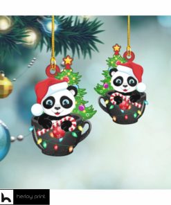 Panda Christmas Shaped Ornament