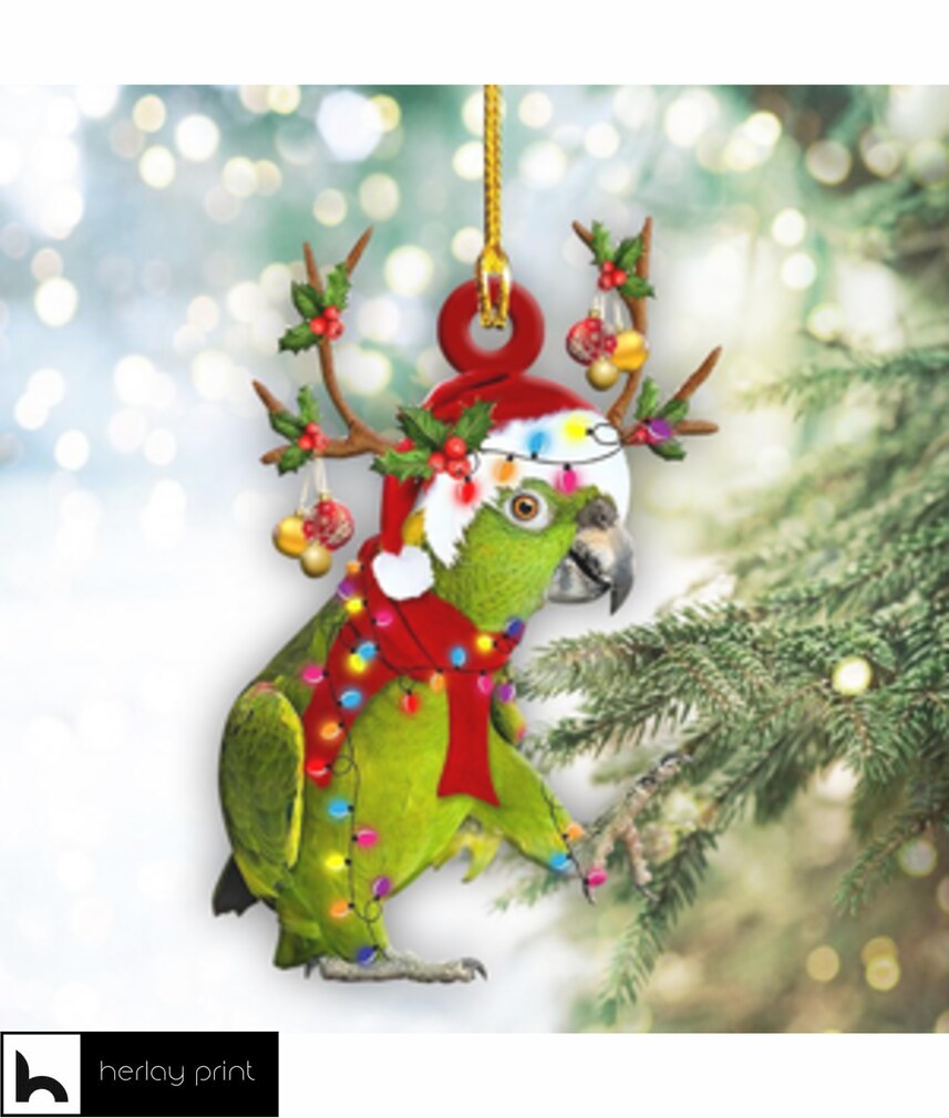 Parrot Christmas Light Shape Ornament