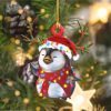 Penguin Christmas Light Shape Ornament