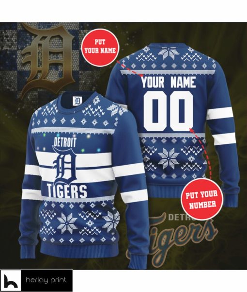 Personalized Detroit Tigers MLB Ugly Sweater