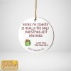 Personalized Gift For Fiancée Funny Christmas Ornament
