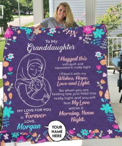 Personalized Gift For Granddaughter Quilt Blanket