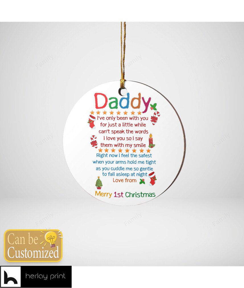 Personalized Merry 1st Christmas Ornament
