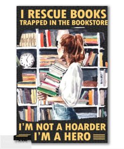 Poster I Rescue Books I'm A Hero