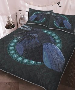 Raven And Rune Viking Quilt Bedding Set