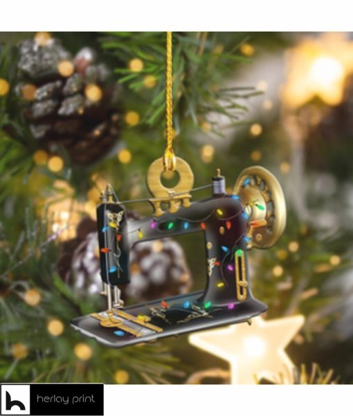 Sewing Christmas Lights Shape Ornament