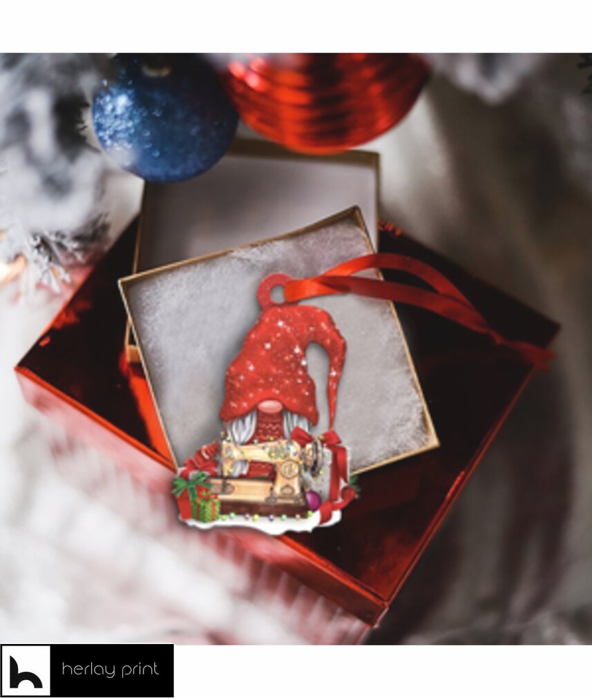 Sewing   Gnomies Christmas Shape Ornament