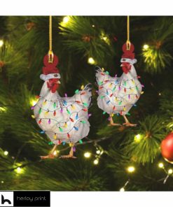 Shaped Ornament Chicken Merry Christmas