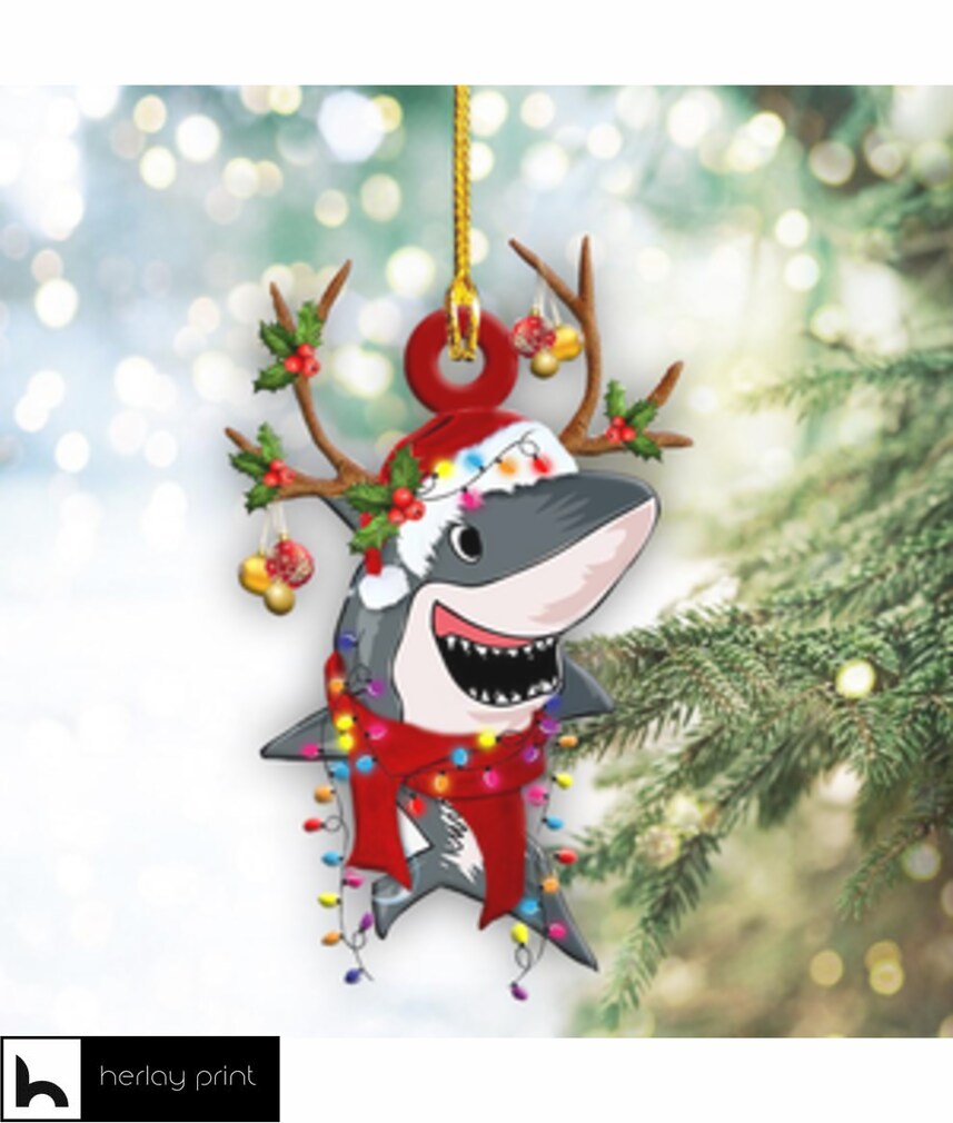 Shark Christmas Light Shape Ornament