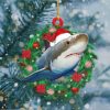 Shark In Wreath Shape Ornament