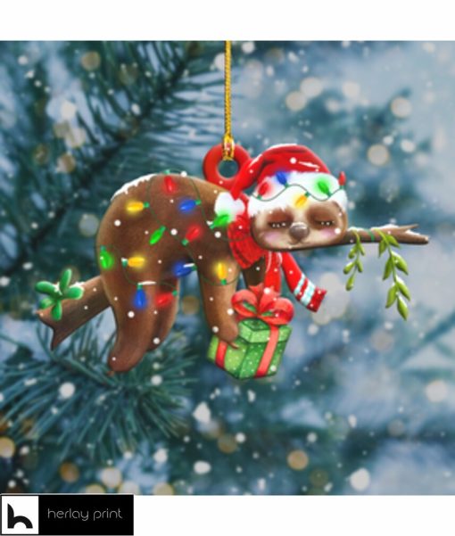 Sleeping Sloth Shape Ornament
