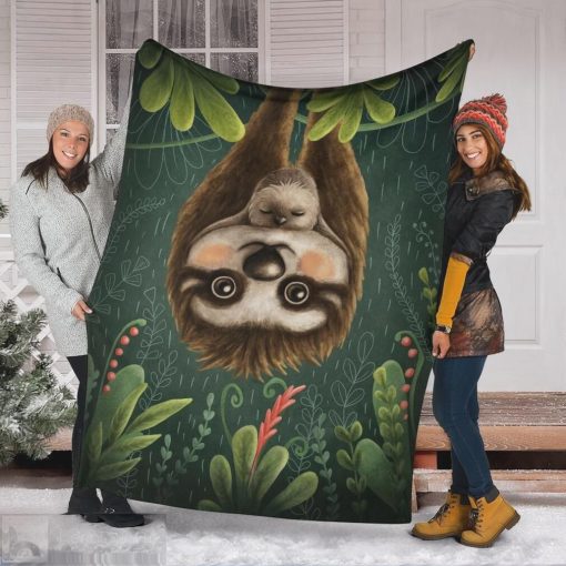 Sloth Fleece Blanket Cute Sloth Throw Blanket Gift Ideas For Son Daughter