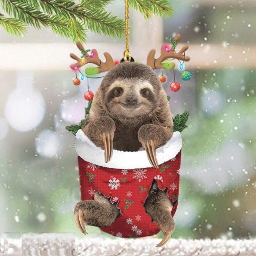 Sloth Reindeer Ornaments Christmas Hanging Ornaments Sloth Lover Gifts