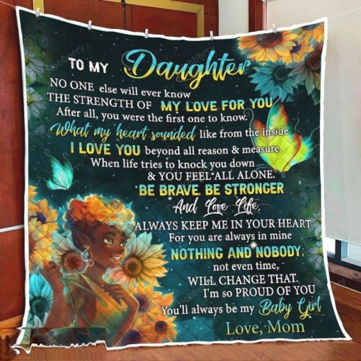 To My Daughter Black Girl Quilt Blanket Quilt Set