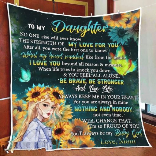 To My Daughter White Girl Quilt Blanket Quilt Set