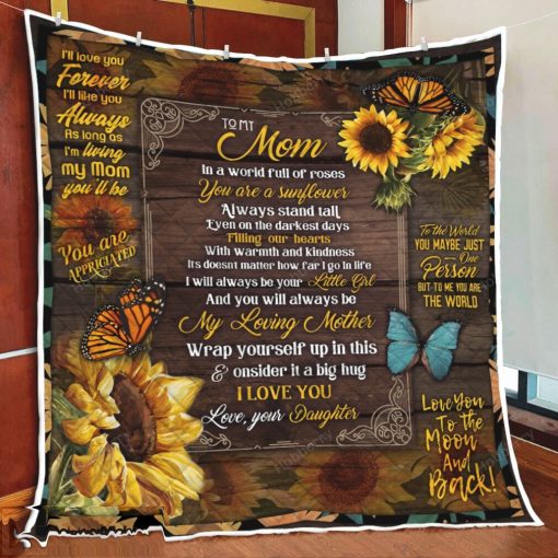 To my Mom. Daughter to Mom Quilt Blanket Quilt Set
