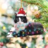 Tuxedo Cat Merry Christmas 8 Ornament