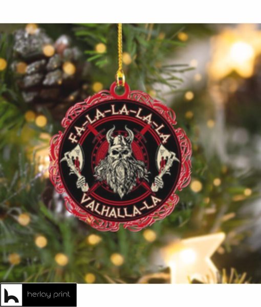 Viking valhalla black and red Ornament