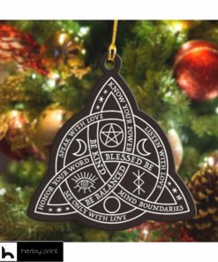 Witch Celtic Knot Flat Ornament