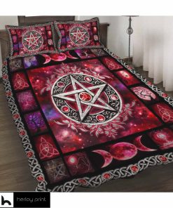 Witch Vibe Red Pentagram   Quilt Set