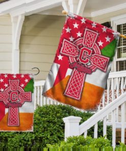 Cleveland Indians MLB St. Patrick’s Day Irish Celtic Cross House Garden Yard Flags Printing Outdoor Decoration