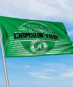 Alabama Crimson Tide NCAA Happy St. Patrick's Day Celtic House Garden Yard Flags Printing Outdoor Decoration