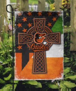 Baltimore Orioles MLB St. Patrick’s Day Irish Celtic Cross House Garden Yard Flags Printing Outdoor Decoration
