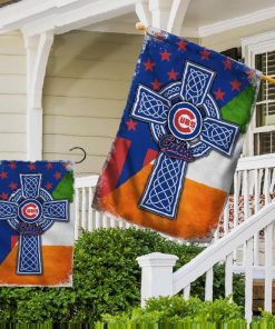 Chicago Cubs MLB St. Patrick’s Day Irish Celtic Cross House Garden Yard Flags Printing Outdoor Decoration