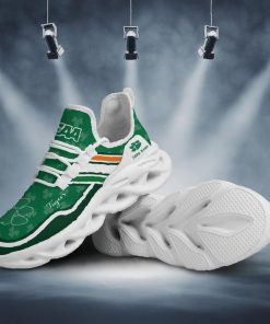 Clemson Tigers NCAA Logo St. Patrick’s Day Shamrock Custom Name Clunky Max Soul Shoes Sneakers For Mens Womens