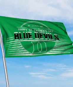 Duke Blue Devils NCAA Happy St. Patrick’s Day Celtic House Garden Yard Flags Printing Outdoor Decoration