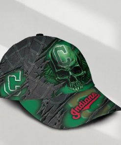 Cleveland Indians MLB St. Patrick’s Day Skull Custom Name Classic Baseball Cap Personalized Gifts For Men Dad Fans
