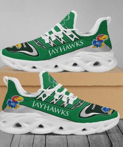 Kansas Jayhawks NCAA St. Patrick’s Day Shamrock Custom Name Clunky Max Soul Shoes Sneakers For Mens Womens