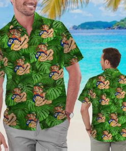 Los Angeles Rams NFL Leprechaun St. Patrick’s Day Men Aloha Button Up Hawaiian Shirts and shorts