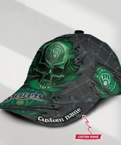 Milwaukee Brewers MLB St. Patrick's Day Skull Custom Name Classic Baseball Cap Personalized Gifts For Men Dad Fans