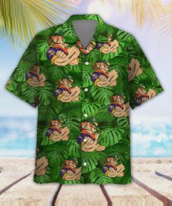 Minnesota Vikings NFL Leprechaun St. Patrick’s Day Men Aloha Button Up Hawaiian Shirts and shorts