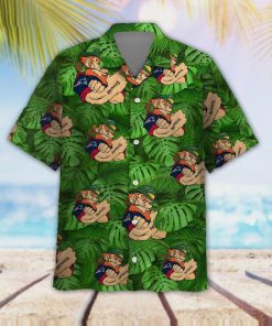 New England Patriots NFL Leprechaun St. Patrick's Day Men Aloha Button Up Hawaiian Shirts and shorts