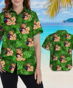 New England Patriots NFL Leprechaun St. Patrick’s Day Women Aloha Button Up Hawaiian Shirts