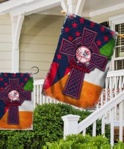 New York Yankees MLB St. Patrick’s Day Irish Celtic Cross House Garden Yard Flags Printing Outdoor Decoration