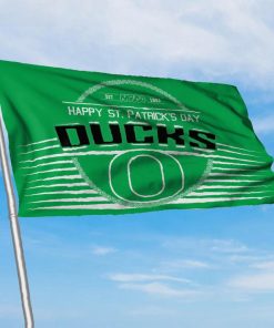 Oregon Ducks NCAA Happy St. Patrick's Day Celtic House Garden Yard Flags Printing Outdoor Decoration