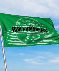 Purdue Boilermakers NCAA Happy St. Patrick's Day Celtic House Garden Yard Flags Printing Outdoor Decoration