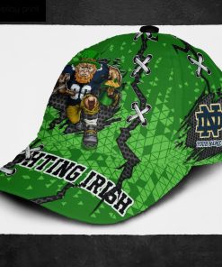 Notre Dame Fighting Irish NCAA Mascot Leprechaun Hat St. Patrick's Day Custom Name Classic Baseball Cap Personalized Gifts