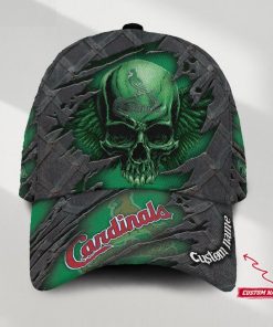 St Louis Cardinals MLB St. Patrick's Day Skull Custom Name Classic Baseball Cap Personalized Gifts For Men Dad Fans