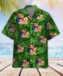Tennessee Titans NFL Leprechaun St. Patrick's Day Men Aloha Button Up Hawaiian Shirts and shorts